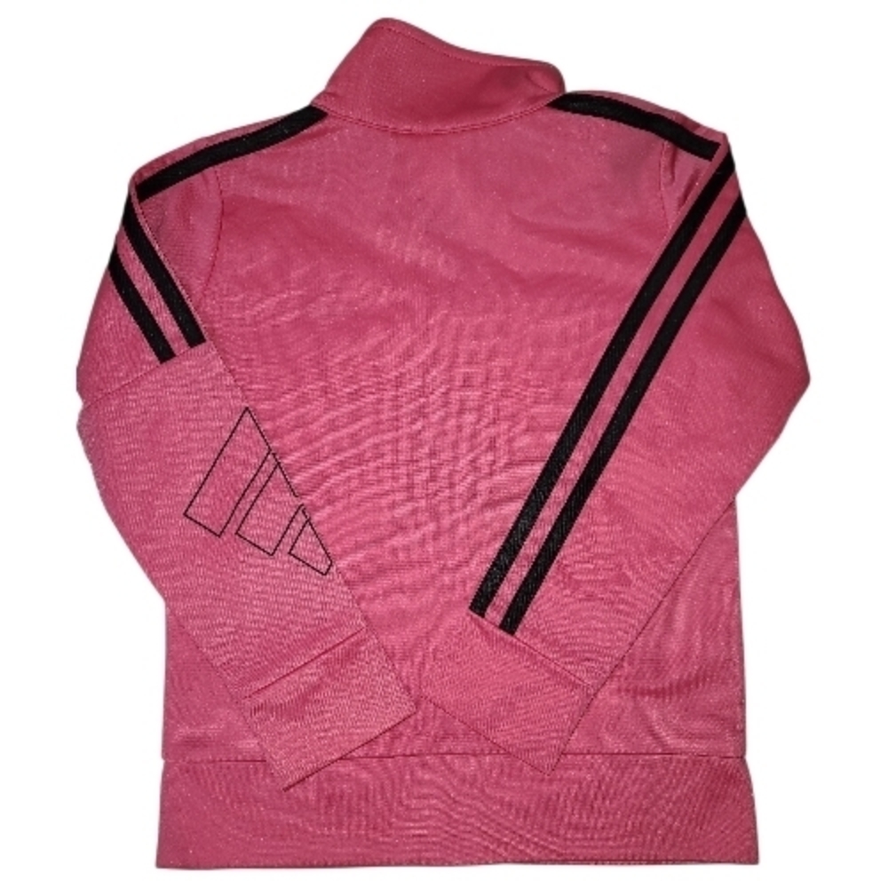 Adidas Pink Tracksuit with Black Accents 4t - Picture 6 of 11